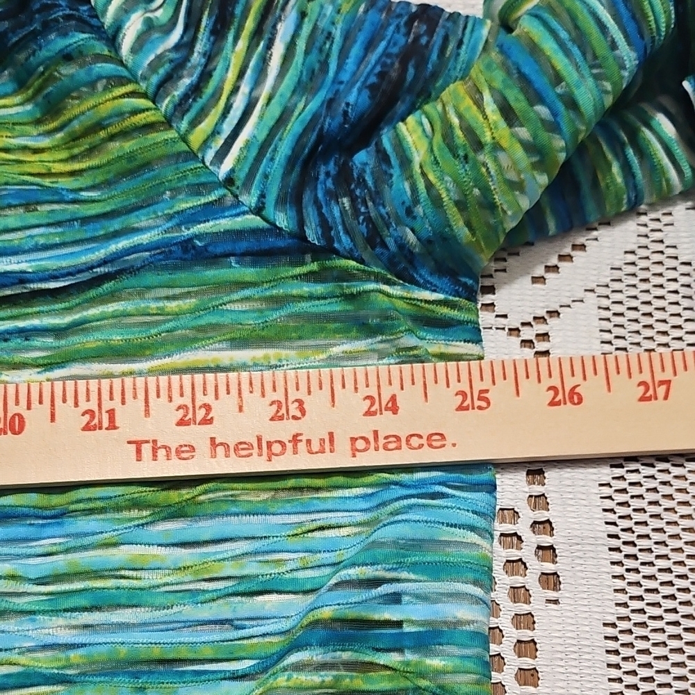 NWT Kasper Blue and Green Open Front Cardigan - Picture 9 of 12